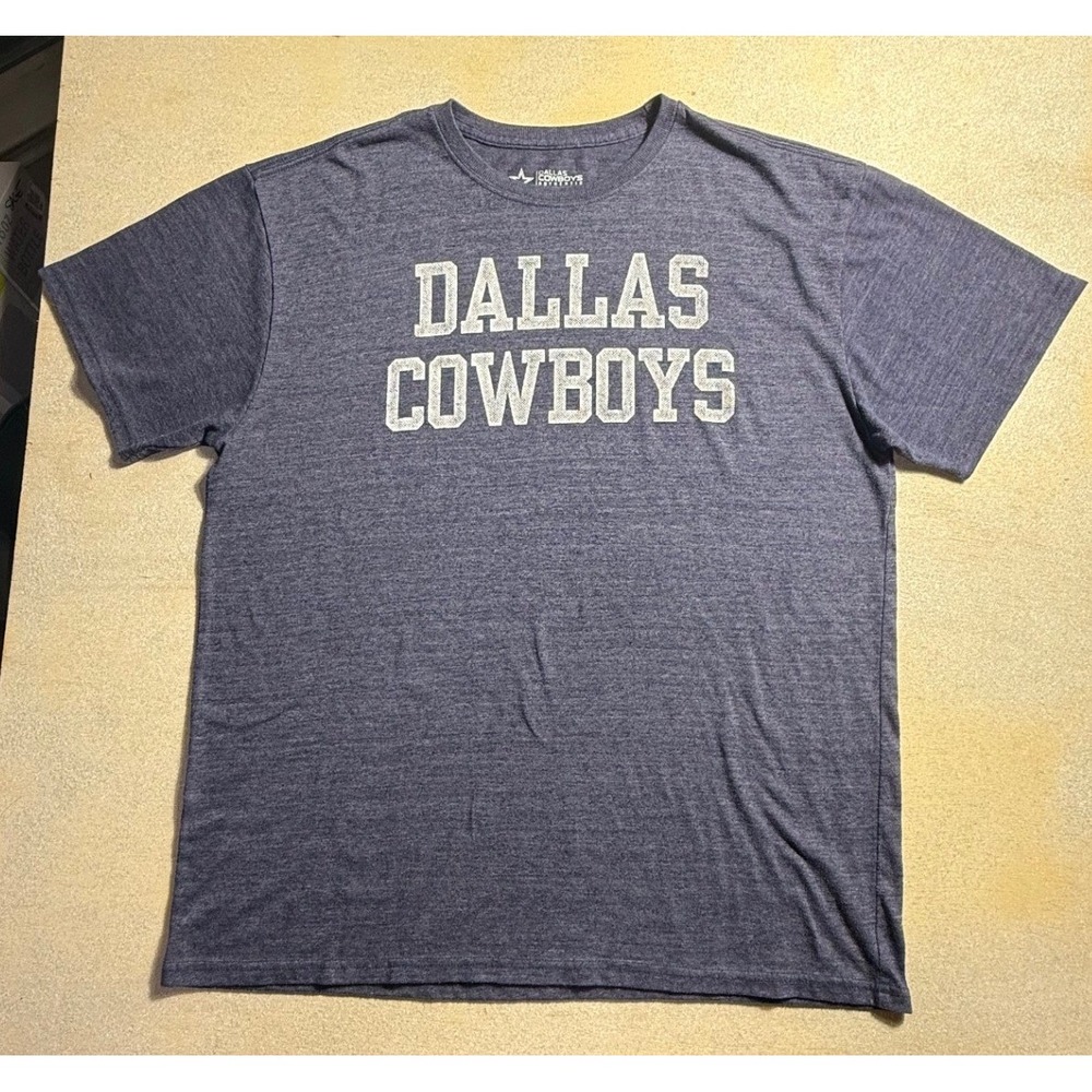 Dallas Cowboys Authentic T-Shirt Mens 2XL Heather Blue Graphic Tee-2138